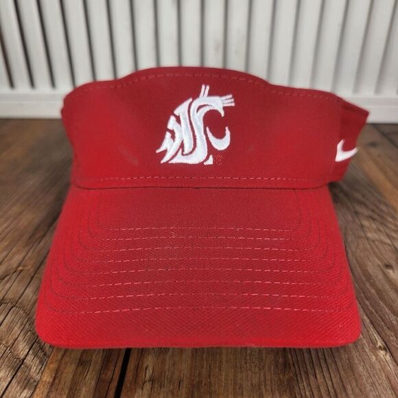 Nike Washington State Cougars Visor Red Strap Back Dri-Fit Golf Tennis College - Picture 2 of 11